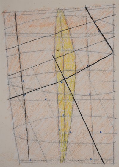 grafico a bastoni 3, 2014 (pastello acquarello) da Matthew Hilton