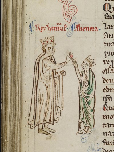 Matrimonio di Enrico III ed Eleonora di Provenza dalla Historia Anglorum, Chronica majora da Matthew Paris