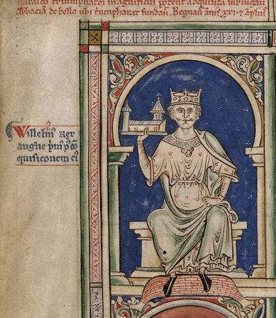Guglielmo I dalla Historia Anglorum, Chronica majora da Matthew Paris