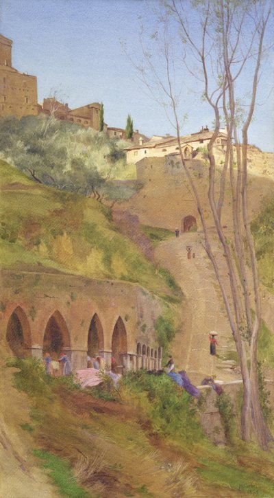 Lavandaia al Pozzo, San Gimignano, Italia da Matthew Ridley Corbet