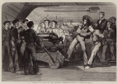 Istruzione navale a bordo della HMS Britannia, Portsmouth, lezioni di artiglieria da Matthew Somerville Morgan
