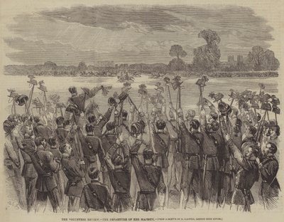 La revisione dei volontari, la partenza di Sua Maestà da Matthew Somerville Morgan