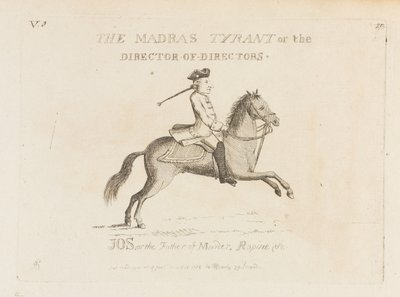 Il Tiranno di Madras, o il Direttore dei Direttori (incisione) da Matthew or Matthias Darly