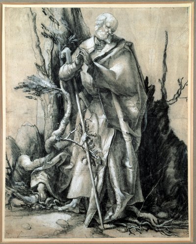 Un santo in un bosco (studio) da Matthias (c.1480 1528) Grunewald