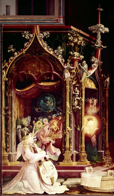 Concerto di angeli musicisti nella Natività (dettaglio) da Matthias (c.1480 1528) Grunewald