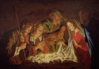 Adorazione dei pastori da Matthias (c.1600 p.1650) Stomer