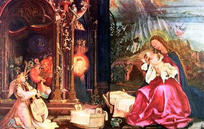 La Natività degli Antonini di Isenheim da Matthias Gruenewald