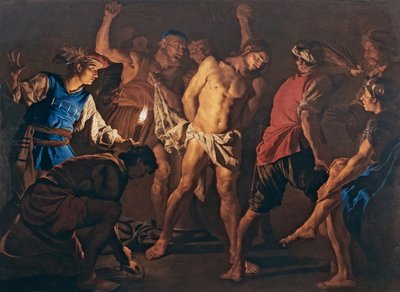 La flagellazione di Cristo, c. 1640 da Matthias Stomer