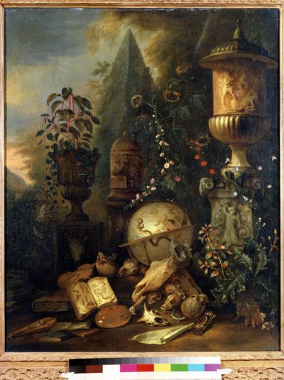 Vanità, natura morta con vaso da Matthias Withoos