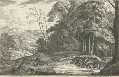 La strada lungo il bordo del bosco da Matthieu van Plattenberg
