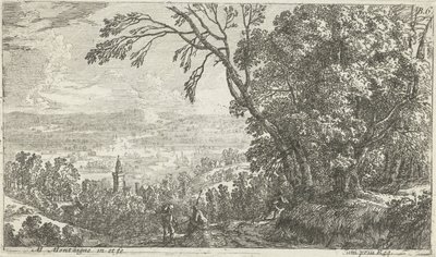Veduta di paesaggio collinare da Matthieu van Plattenberg
