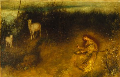 Una ragazza con capre, 1875 da Matthijs Maris