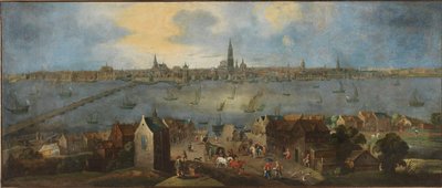 Vista sul porto di Anversa da Matthijs Schoevaerdts