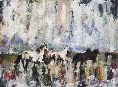 Cavalli astratti e vivaci da Matthys Moss