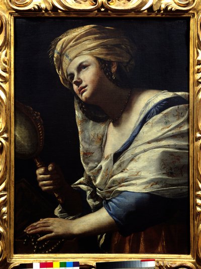 Vanità: Donna con turbante e specchio da Mattia Preti
