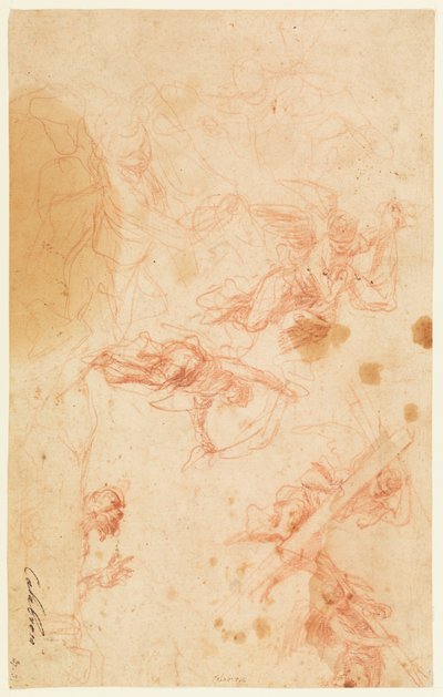 Angeli che portano la Santa Croce e la Sindone. da Mattia Preti