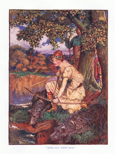 Esci cervo bianco, illustrazione da Le Fiabe di Lady Ann, 1914 da Maud Tindal Atkinson