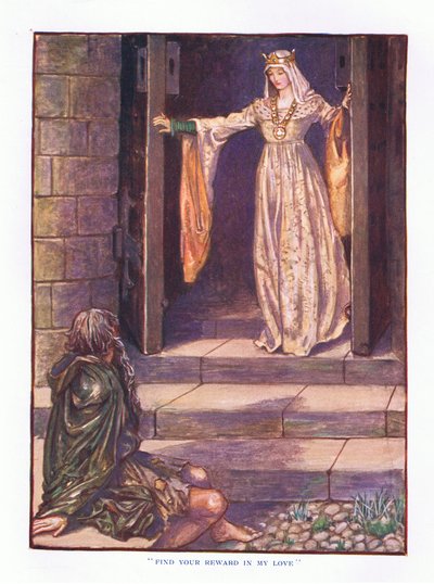 Trova la tua ricompensa nel mio amore, illustrazione da Le Fiabe di Lady Ann, 1914 da Maud Tindal Atkinson