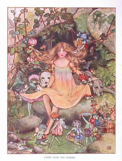 Pansy con le fate, illustrazione da Le Fiabe di Lady Ann, 1914 da Maud Tindal Atkinson