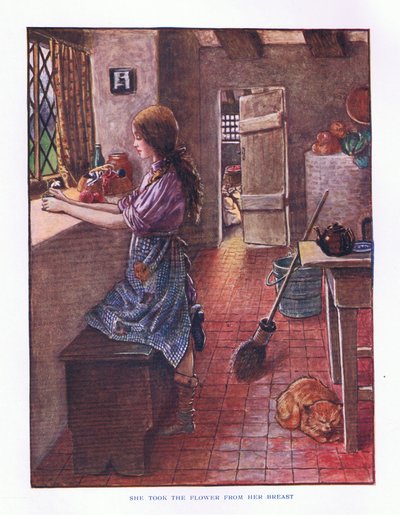 Prese il fiore dal suo petto, illustrazione da Le Fiabe di Lady Ann, 1914 da Maud Tindal Atkinson