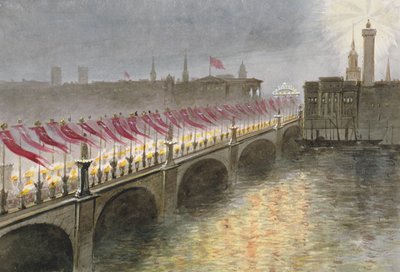 Veduta del London Bridge nella notte dell