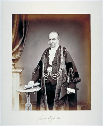 James Figgins, Sceriffo di Londra, in costume da sceriffo, c. 1865 da Maull and Co