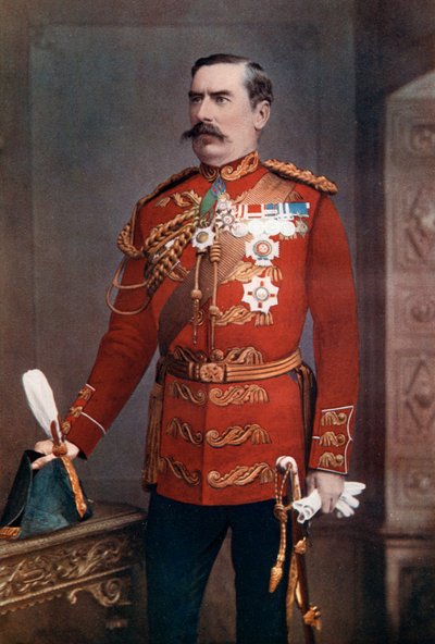 Tenente Generale Sir Baker Creed Russell, comandante del Distretto Meridionale, 1902 da Maull and Fox