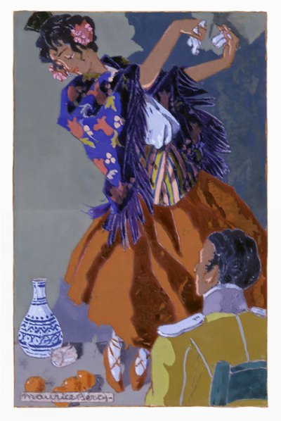 Carmen, c.1930 (illustrazione) da Maurice Berty