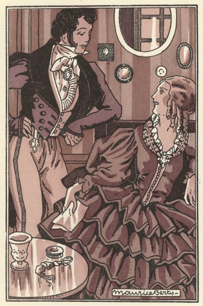 Illustrazione per Scenes de la Vie de Boheme di Henri Murger da Maurice Berty