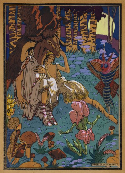 Illustrazione per Sogno di una notte di mezza estate di Shakespeare da Maurice Berty