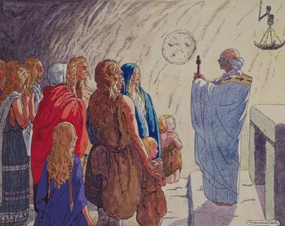 Conversione religiosa dei Galli, c.1920-29 da Maurice Berty
