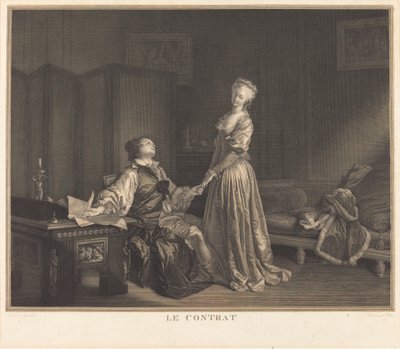 Il contratto da Maurice Blot after Jean Honoré Fragonard