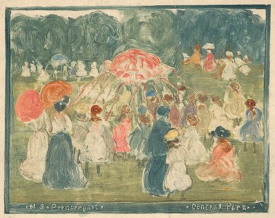 Central Park, c. 1901 da Maurice Brazil Prendergast