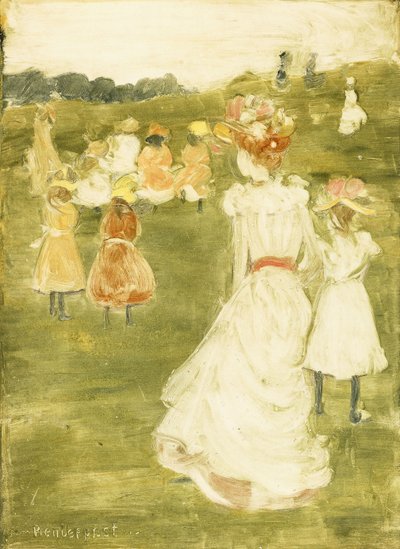 Figure nel parco, c.1895-97 da Maurice Brazil Prendergast
