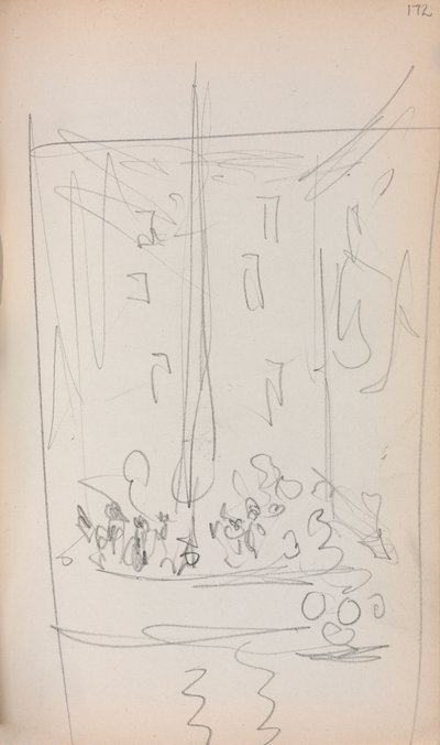 Taccuino Italiano: Barca con Figure pagina 172, 1898-1899 da Maurice Brazil Prendergast