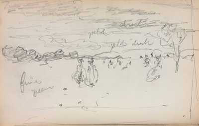 Taccuino italiano: Paesaggio pagina 57, 1898-1899 da Maurice Brazil Prendergast