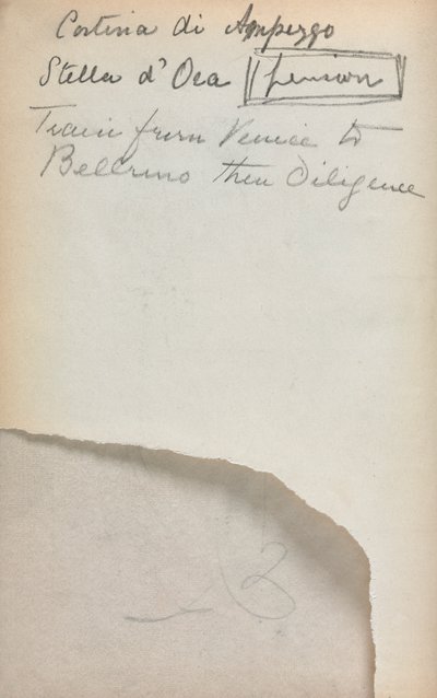 Taccuino italiano: Note pagina 3, 1898-1899 da Maurice Brazil Prendergast