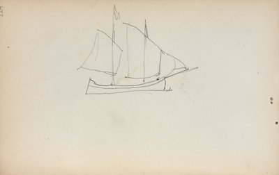 Taccuino italiano: Pagina della barca a vela 224, 1898-1899 da Maurice Brazil Prendergast
