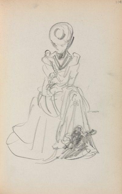 Taccuino italiano: Donna seduta pagina 114 da Maurice Brazil Prendergast