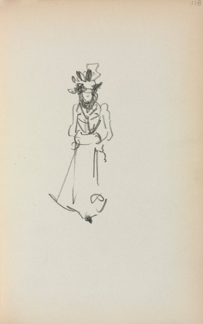 Taccuino italiano: Donna in piedi (pagina 118) da Maurice Brazil Prendergast
