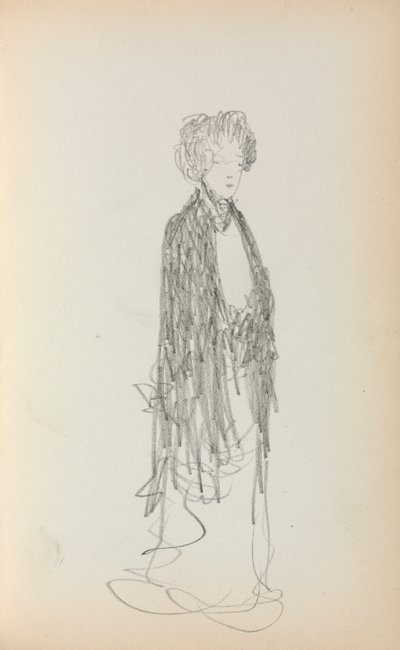 Taccuino italiano: Donna in piedi, pagina 213, 1898-1899 da Maurice Brazil Prendergast