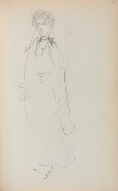 Taccuino italiano: Donna in piedi, pagina 72 da Maurice Brazil Prendergast