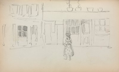 Taccuino italiano: Scena di strada con una ragazza da Maurice Brazil Prendergast