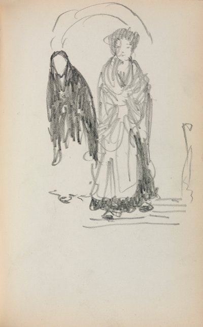 Taccuino italiano: Due donne in piedi, pagina 123 da Maurice Brazil Prendergast