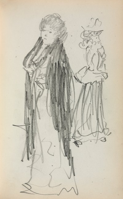 Taccuino Italiano: Due Donne in Piedi pagina 129 da Maurice Brazil Prendergast