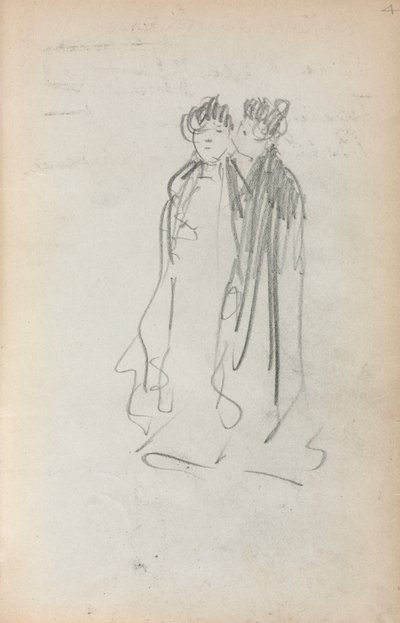 Taccuino italiano: Due donne in piedi, pagina 4 da Maurice Brazil Prendergast