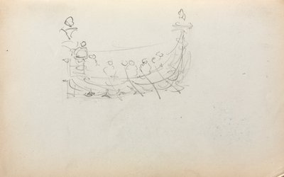 Taccuino italiano: Barca veneziana pagina 29, 1898-1899 da Maurice Brazil Prendergast