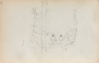Taccuino Italiano: Barca Veneziana pagina 30, 1898-1899 da Maurice Brazil Prendergast