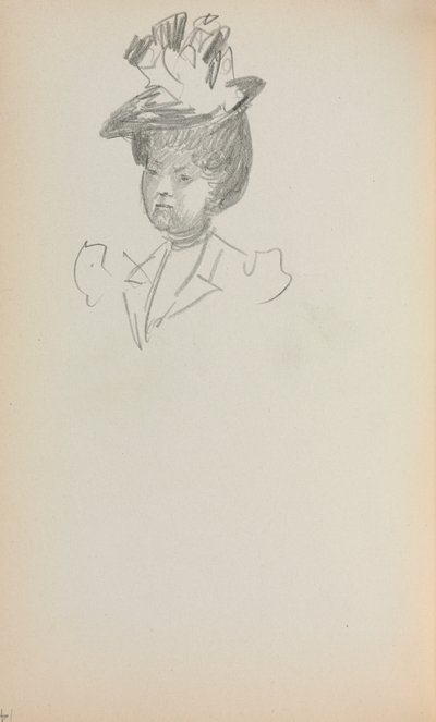 Taccuino italiano: Donna, busto pagina 142, 1898-1899 da Maurice Brazil Prendergast