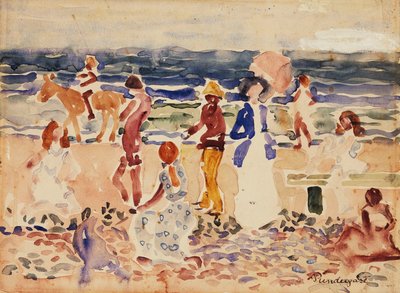 Sulla spiaggia, c.1920-23 da Maurice Brazil Prendergast